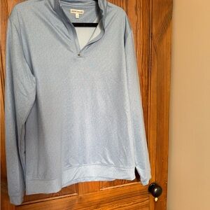 Peter Millar Sky Blue Patterned Quarter-Zip